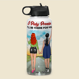 Personalized Besties/Sister Water Bottle - I Pinky Promise I'll Be There For You - Water Bottles - GoDuckee