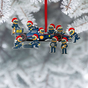 F1 Racing Team, Christmas Gift For Racers Custom Shape Ornament - Ornament - GoDuckee