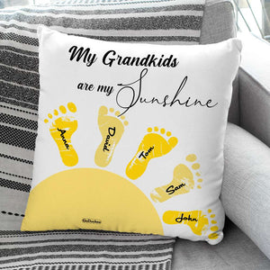 My Grandkids Are My Sunshine Personalized Family Pillow - Pillow - GoDuckee
