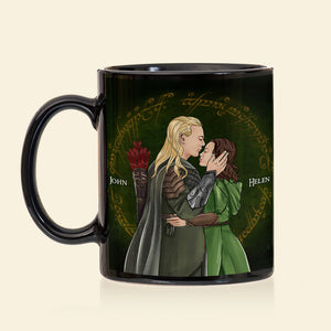 Couple Kissing 08HUHN051222TM Black Mug - Coffee Mug - GoDuckee
