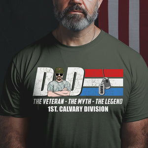 Dad The Veteran The Myth The Legend, Personalized Shirts, Gifts for Dads - Shirts - GoDuckee