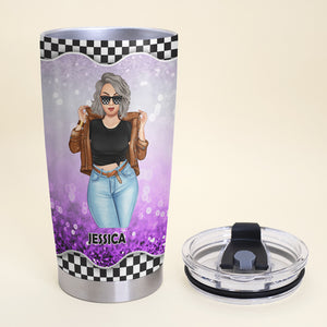 Personalized Dirt Track Racing Girl Tumbler - Dirt Is My Makeup Race Fuel Is My Perfume dtracing2104 - Tumbler Cup - GoDuckee