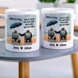 Love Is Caring For Each Other Even When You Are Angry Personalized Mug, Couple Gift - Coffee Mug - GoDuckee