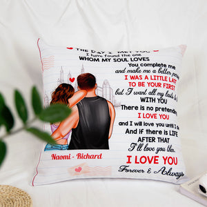 The Day I Met You, I Have Found The One Whom My Soul Loves, Personalized Pillow, Gift For Couple, Partner - Pillow - GoDuckee