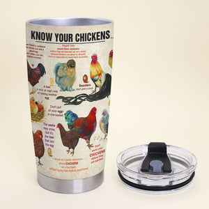 Know Your Chickens Personalized Farmer Tumbler Cup - Tumbler Cup - GoDuckee