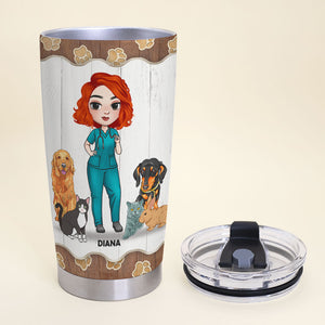 Personalized Vet Tech Girl Tumbler - Don’t Argue With Me I Neuter For A Living - Tumbler Cup - GoDuckee