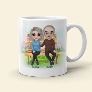 Long Suffering Wife Of A Grumpy Old Git, Old Couple Anniversary White Mug - Coffee Mug - GoDuckee