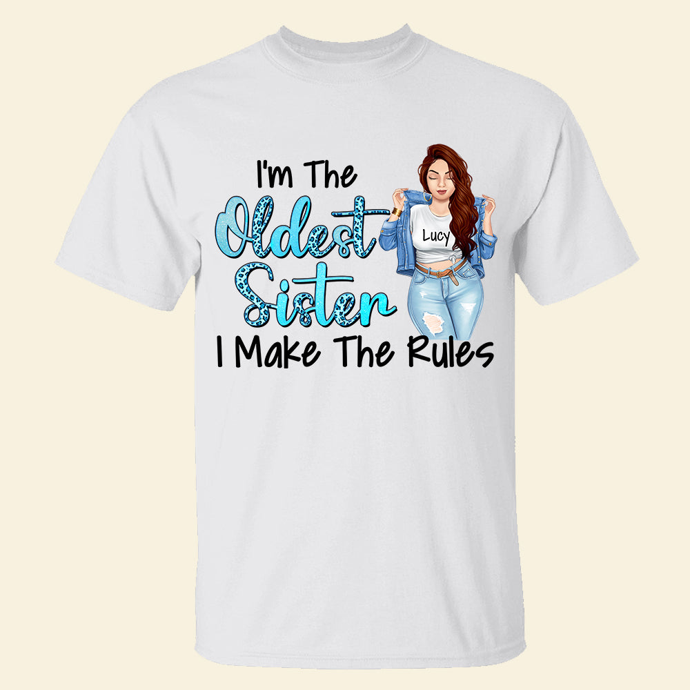 Personalized Sister Rules Shirt, I Make The Rules - The Rules Don't Apply To Me, Funny Sister Gift - Shirts - GoDuckee