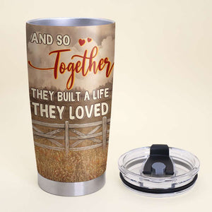 Country Couple I Love You To The Farm & Back Personalized Tumbler - Tumbler Cup - GoDuckee