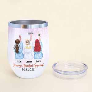 Bridesmaid For A Day Best Friends For Life - Personalized Wine Tumbler - Wine Tumbler - GoDuckee