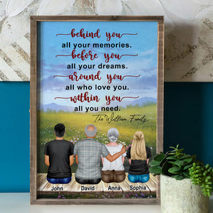 Behind You All Your Memories Personalized Family Canvas Print, Gift For Family - Poster & Canvas - GoDuckee