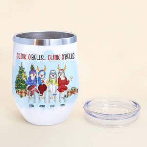 Old Friends Clink O'Bells Clink O'Bells, Personalized Wine Tumbler - Wine Tumbler - GoDuckee