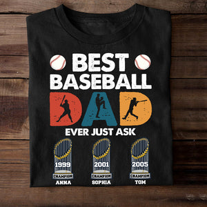 Best Baseball Dad Ever Just Ask Personalized Baseball Dad Shirts - Shirts - GoDuckee