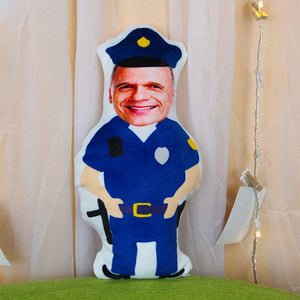 Custom Face Pillow, Love Family, Police Officer - Pillow - GoDuckee