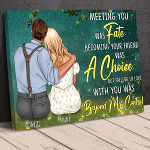 Meeting You Was Fate, Personalized Poster, Gifts For Couple - Poster & Canvas - GoDuckee
