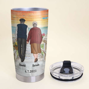 Personalized Old Couple Tumbler - When We Get To The End Of Our Lives - Tumbler Cup - GoDuckee