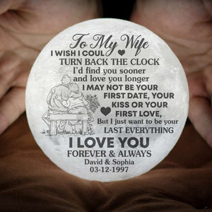 I Love You Forever And Always Personalized 3D Moon Lamp-Couple Gift - Led Night Light - GoDuckee