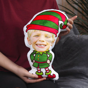 Custom Face Pillow, Love Family, Little Elf Boy, Christmas Gifts - Pillow - GoDuckee