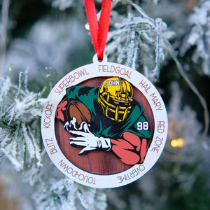 Personalized American Football Ornament, Christmas Tree Decor, Gift For Football Lovers - Ornament - GoDuckee