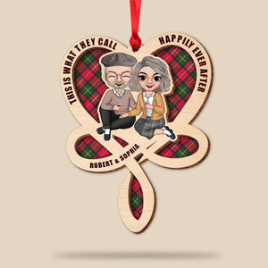 Old Couple This Is What They Call Happily Ever After Infinity Love, Personalized Wood Ornament - Ornament - GoDuckee