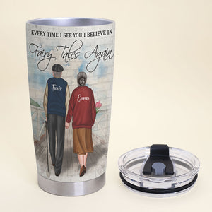 Personalized Old Couple Tumbler - Once Upon A Time I Became Yours And You Became Mine - Tumbler Cup - GoDuckee