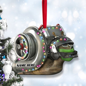 Racing Super Snail - Personalized Christmas Ornament, Christmas Gift For Car Racer - Ornament - GoDuckee