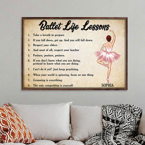 Personalized Ballerina Girl Canvas Prints - Ballet Life Lessons - Poster & Canvas - GoDuckee