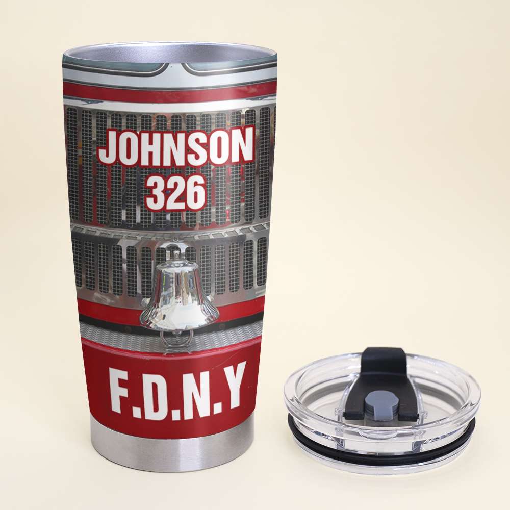 Silver Ring - Personalized Firefighter Tumbler Cup - Tumbler Cup - GoDuckee