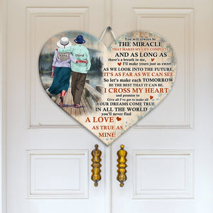 You Will Always Be The Miracle Personalized Couple Layer Wood Sign - Wood Sign - GoDuckee