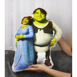Custom Face Pillow, Love Family, Couple Goes Green - Pillow - GoDuckee