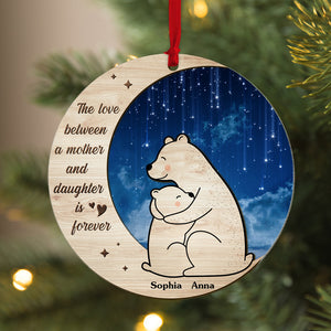 The Love Between A Mother And Daughter Is Forever Personalized Animal Mom Ornament, Christmas Tree Decor - Ornament - GoDuckee