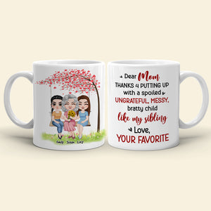 Dear Mom, Gift For Mom, Personalized Mug, Mom And Children Mug, Mother's Day Gift - Coffee Mug - GoDuckee