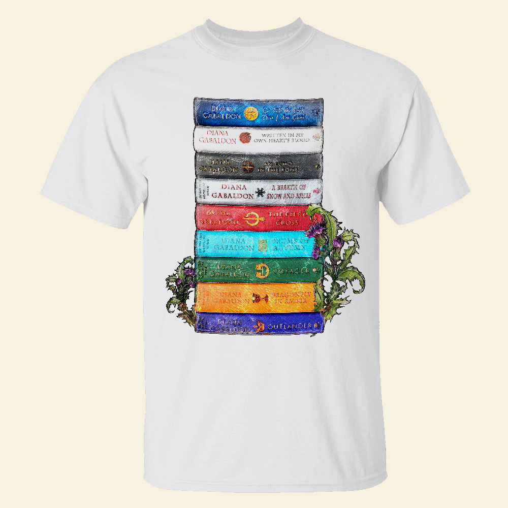 Outlander A Stack Of Books - Shirts For Book Lovers (10HUHU200422) - Shirts - GoDuckee
