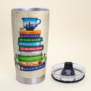 Personalized Outlander Reading Girl Tumbler Cup - Tea & Outlander Series - Tumbler Cup - GoDuckee