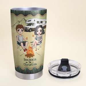 Some People Wait Their Whole Lives To Meet Their Camping Buddy I Married Mine Personalized Camping Couple Tumbler Gift For Couple - Tumbler Cup - GoDuckee