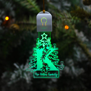 Christmas Tree Shaped Family Ornament, Led Acrylic Custom Shape Ornament - Ornament - GoDuckee