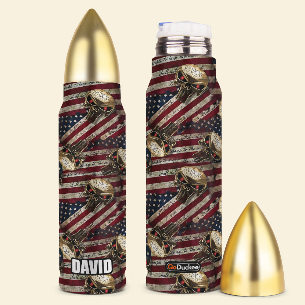 American Pattern - Personalized Veteran Bullet Tumbler. We The People - Water Bottles - GoDuckee