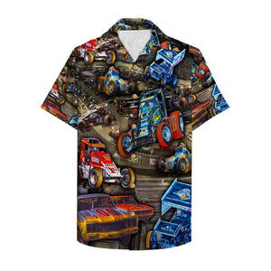 Dirt Track Racing Hawaiian Shirt, Aloha Shirt - Hawaiian Shirts - GoDuckee