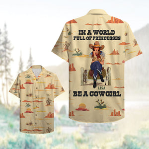 Personalized Cowgirl Hawaiian Shirt - Desert Pattern - Be A Cowgirl - Hawaiian Shirts - GoDuckee