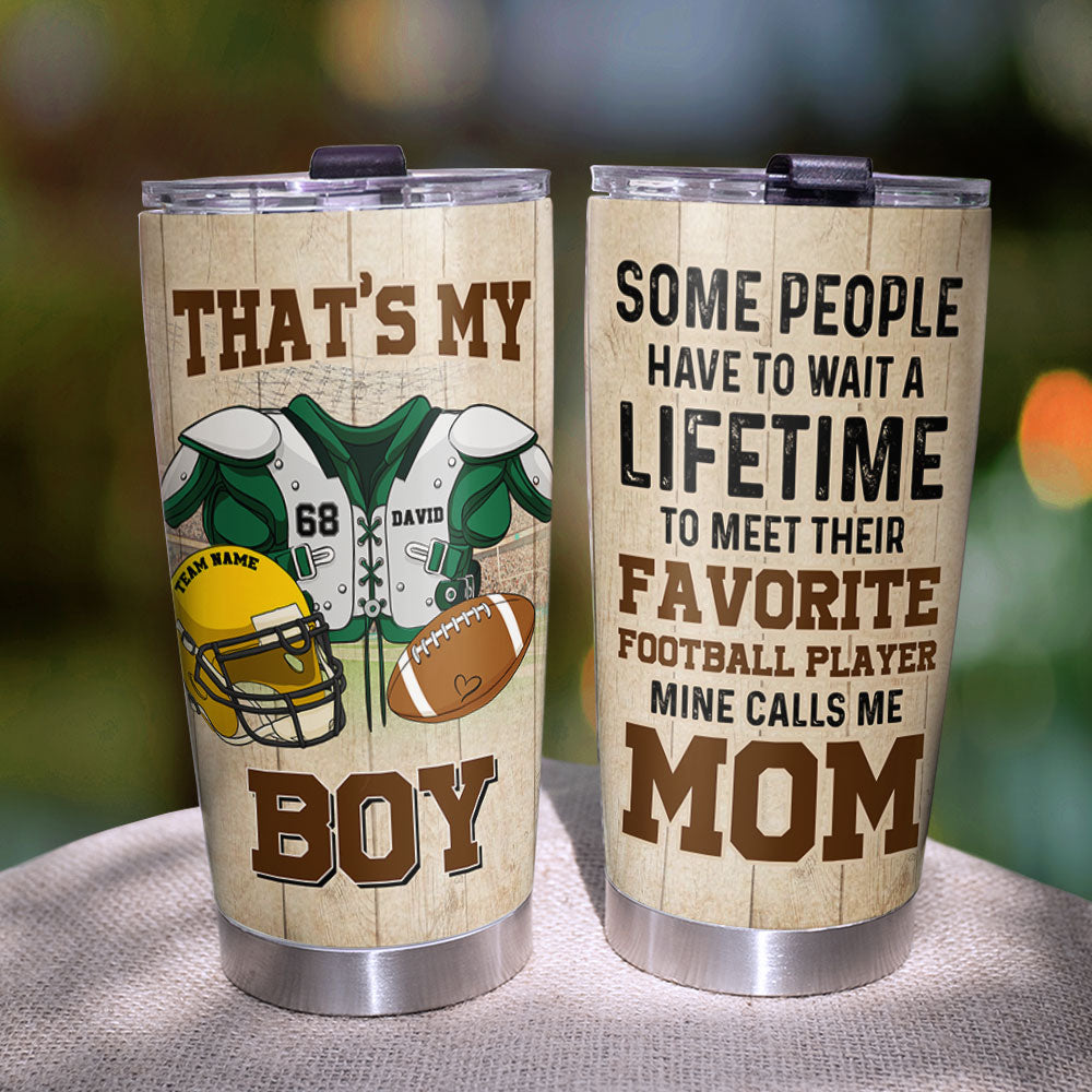 Personalized American Football Tumbler - For Football Mom - Some