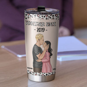 Personalized Young Couple Tumbler - Love Of My Life, Together Since - Tumbler Cup - GoDuckee