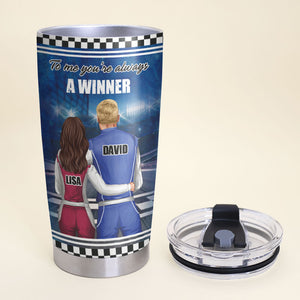 Personalized Racing Couple Tumbler Cup - You're Always A Winner, Your Biggest Fan - Tumbler Cup - GoDuckee