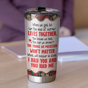 Personalized Poco Loco Couple Tumbler - 'Till Death Do Us Part - Tumbler Cup - GoDuckee