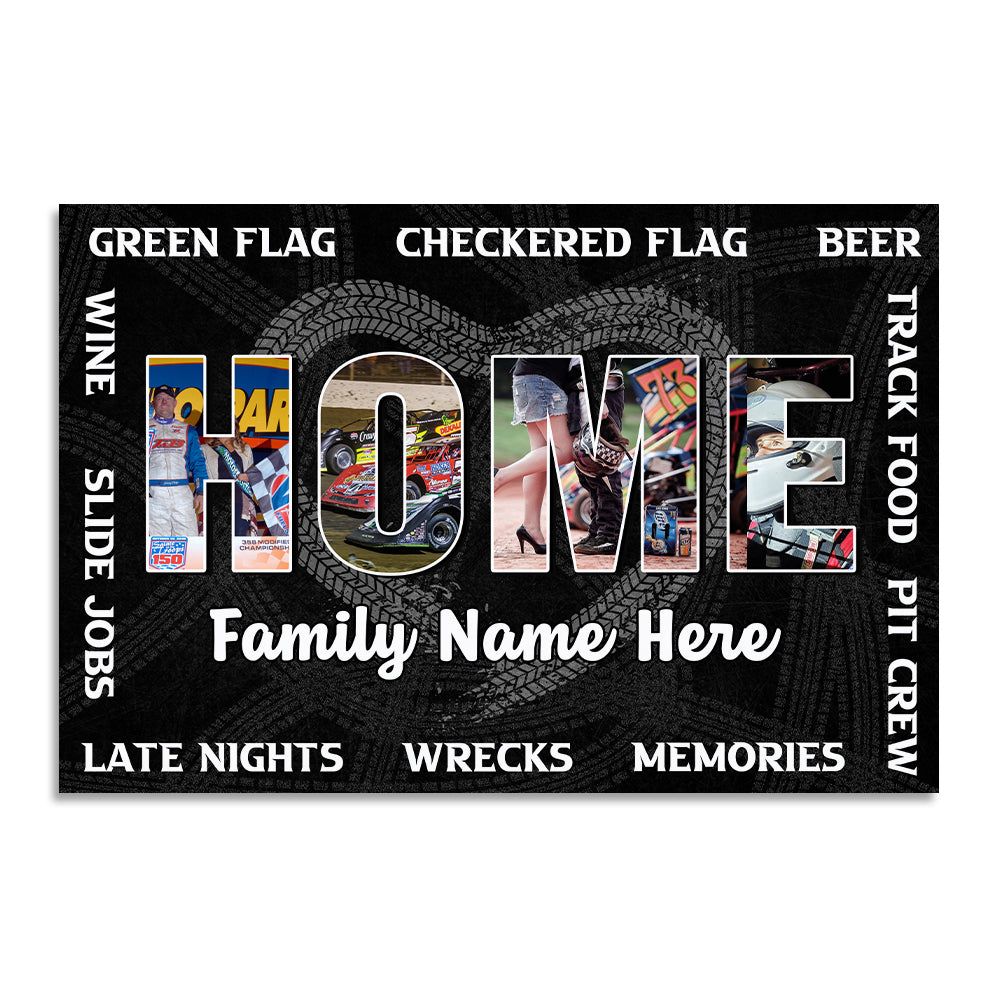 Dirt Track Racing - Custom Racing Photo Poster - HOME - Poster & Canvas - GoDuckee