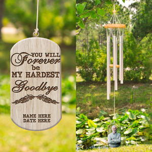 Personalized Memories Of Dad/Mom/Wife/Husband in Heaven Listen To The Wind - Custom Photo Wind Chimes - Wind Chimes - GoDuckee