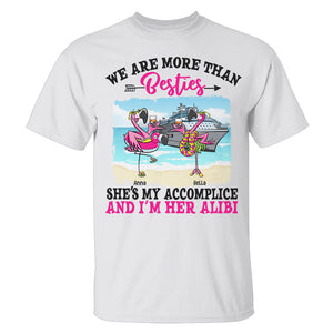 Personalized Gifts For Friends, She's my accomplice and i'm her alibi, Custom Flamingo Besties Shirt - Shirts - GoDuckee