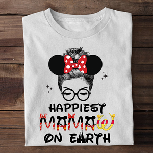 Personalized Custome Gifts Shirt Ideas For Grandma Happiest On Earth - Custom Shirts - Shirts - GoDuckee