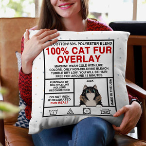 Personalized Gifts For Cat Lover, 100% Cat Fur Overlay - Custom Pillow - Pillow - GoDuckee