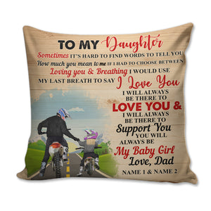 Personalized Motocross Dad Pillow - To My Daughter - Love, Dad - Pillow - GoDuckee