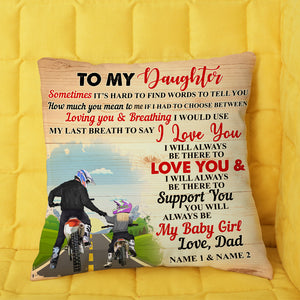 Personalized Motocross Dad Pillow - To My Daughter - Love, Dad - Pillow - GoDuckee